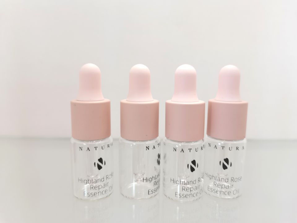 3ml clear glass skincare dropper vial
