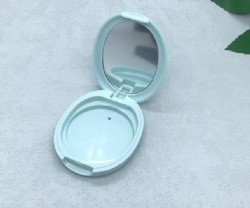 Oval Plastic Press Powder Compact