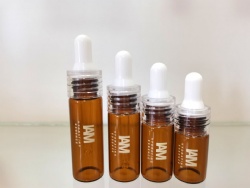 3ml to 10ml amber glass dropper vial